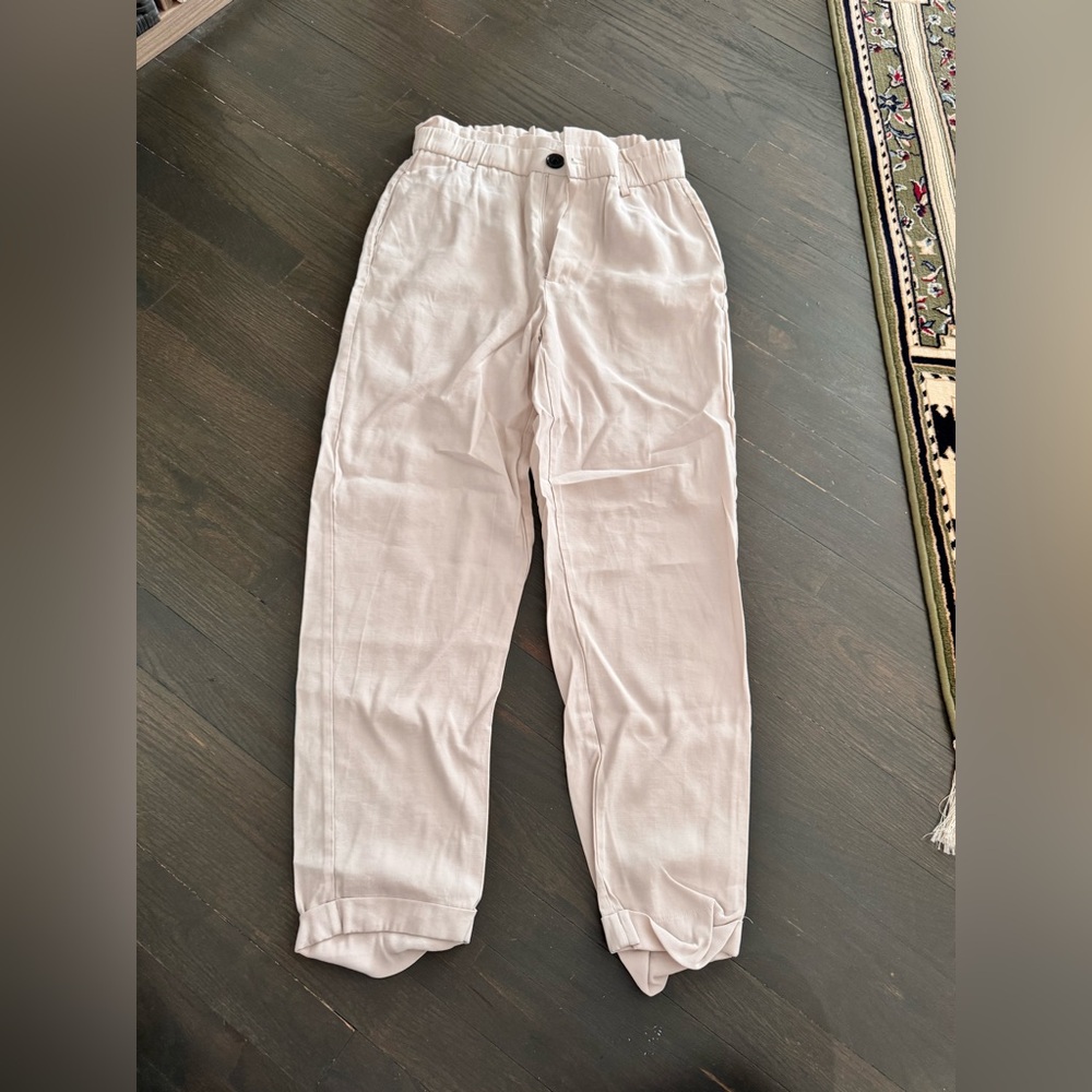 Zara linen white pants small
